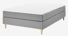 Boxspring postelja 140x200 LEIRKUP siva mehka