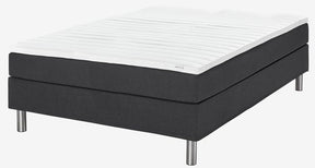 Boxspring postelja 140x200cm TYSSA črna mehka PU